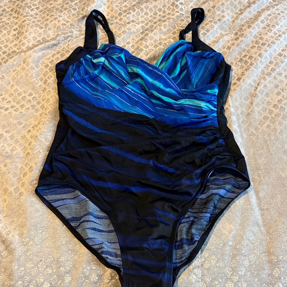 Miraclesuit Ocean Blue and Midnight Black One Piece